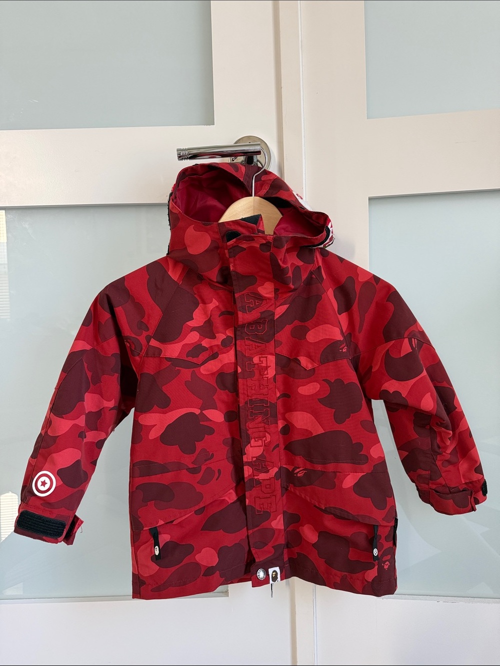 A Bathing Ape Kids Camo Shark Snowboard Jacket